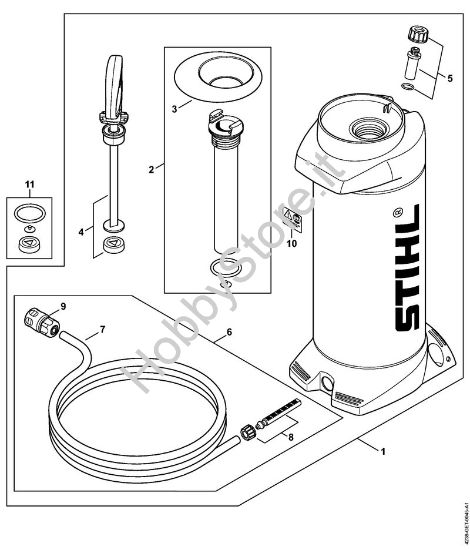 Serbatoio d'acqua in pressione BT 45 BT 45-Z brand Stihl